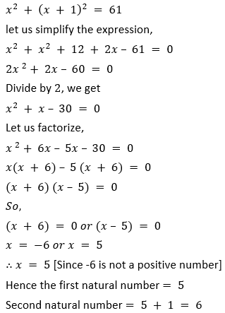 ML Aggarwal Solutions Class 10 Maths Chapter 5 Quadratic Equations In ...